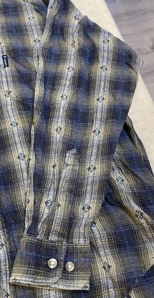 Vtg Columbia Shirt Mens Sz XL Button Down Long Sleeve Geometric Aztec Print AOP - Image 2 of 4