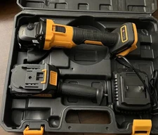 21V Cordless Angle Grinder 6.0a Li-ion Battery / Charger & Hard Case