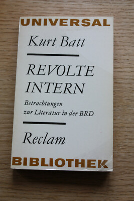 Kurt Batt - Revolte intern, Reclam 1974