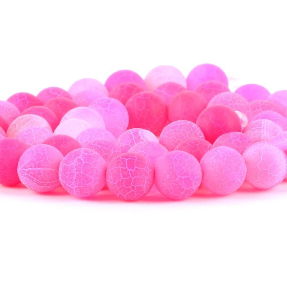 4/6/8/10/12 mm Natural Coloful Ágata Desgasteada Piedras Preciosas Redondas Cuentas Sueltas Hilo Foto 4 de 4