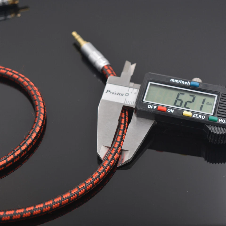 High Quality Stereo 3.5mm to 2 RCA Audio Cable Audiophile Hi Fi for HDTV CD DVD - Image 4 of 4