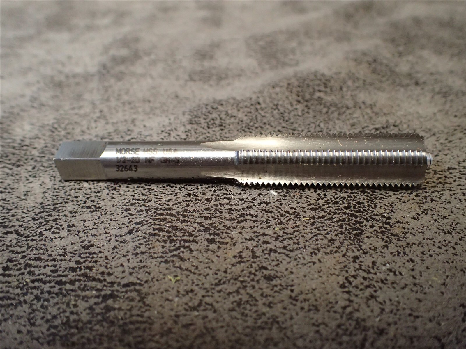 Morse 32643 1/2"-20NF 4 Flute HSS Straight Flute Hand Tap Bottoming GH3 ...