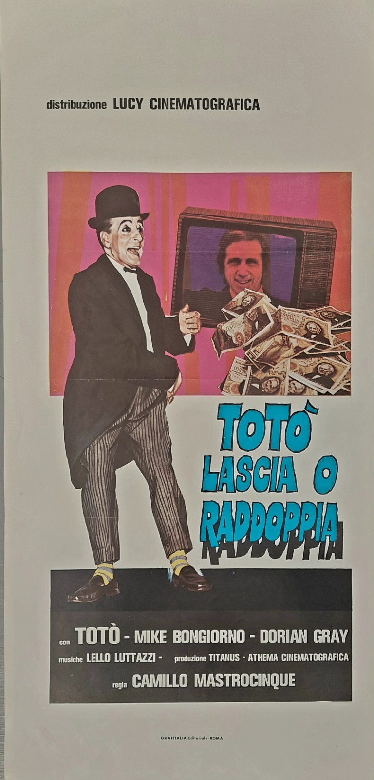 Locandina originale film Totò lascia o raddoppia? (1956) - Regia di Camillo Mastrocinque