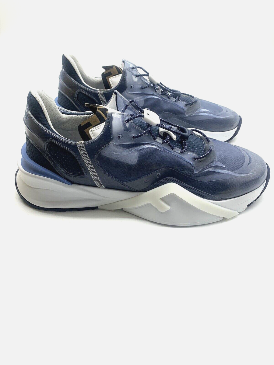 AUTH Fendi Men's FF Flow Sneakers Size 12 US UK