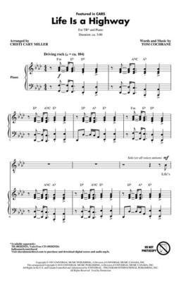 Life Is a Highway (featured in Cars) Discovery Level 2 Discovery Choral TB