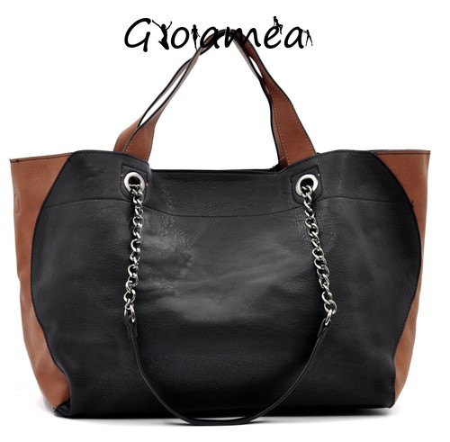 BORSA DONNA ELEGANTE CAPIENTE SACCO HOBO CATENA SPALLA MANO TRACOLLA PELLE - Foto 25 di 34