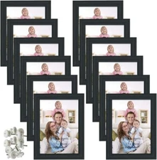  5X7 Picture Frame Black 5 X 7 Photo Frames Bulk For Wall Or Tabletop,