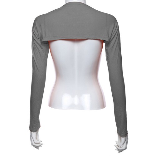 Shrugs Long Sleeves Bolero Shrug Open Front Cropped Cardigan Casual Tops Women ~ - Picture 10 of 21