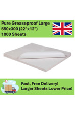 Bulk Deal - Greaseproof Paper Sheets | x1000 Takeaway Cafe Burger Wrap Baking