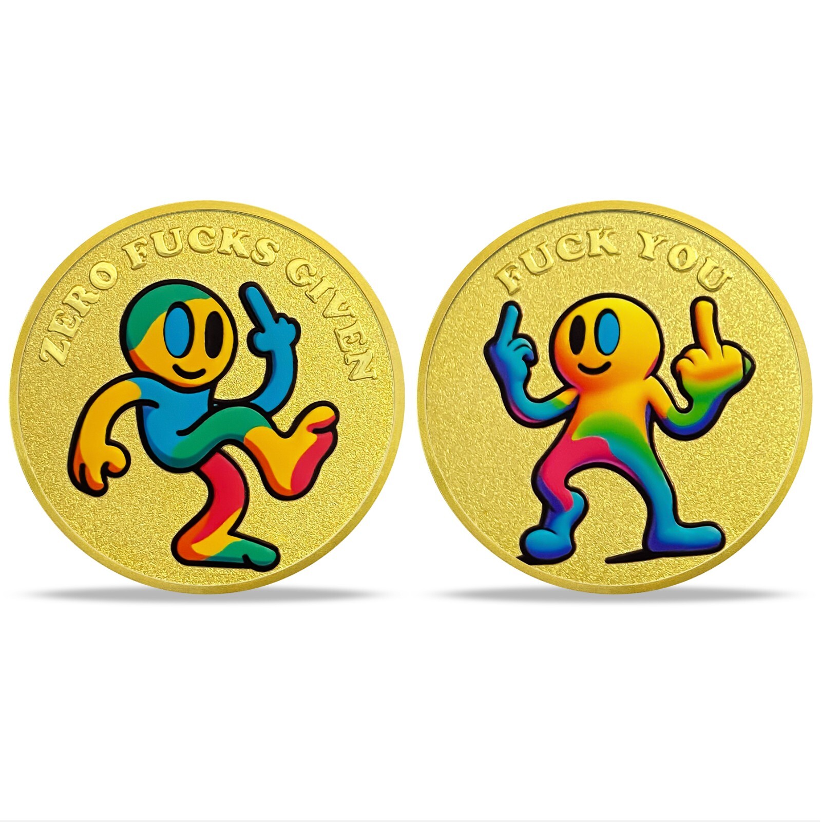 Fun Official As*hole Coin, Collectible Challenge Joke Coin, Gold Plated, 1-Coin