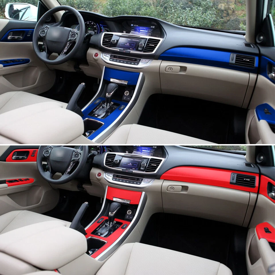 For Honda Accord 2014-2017 5D Carbon Fiber Pattern Interior DIY Trim Decals - Image 4 of 4