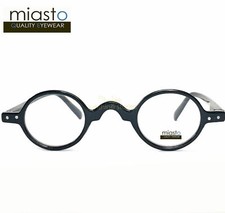  3 PAIRS MIASTO SMALL MINI OVAL ROUND RETRO READERS READING GLASSES 1.50 BLACK