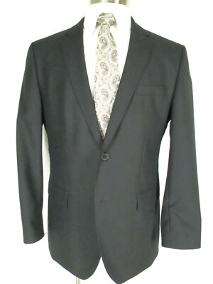 Hugo Boss The James Mens Black 2 Btn Hopsack Sport Coat 40R Recent