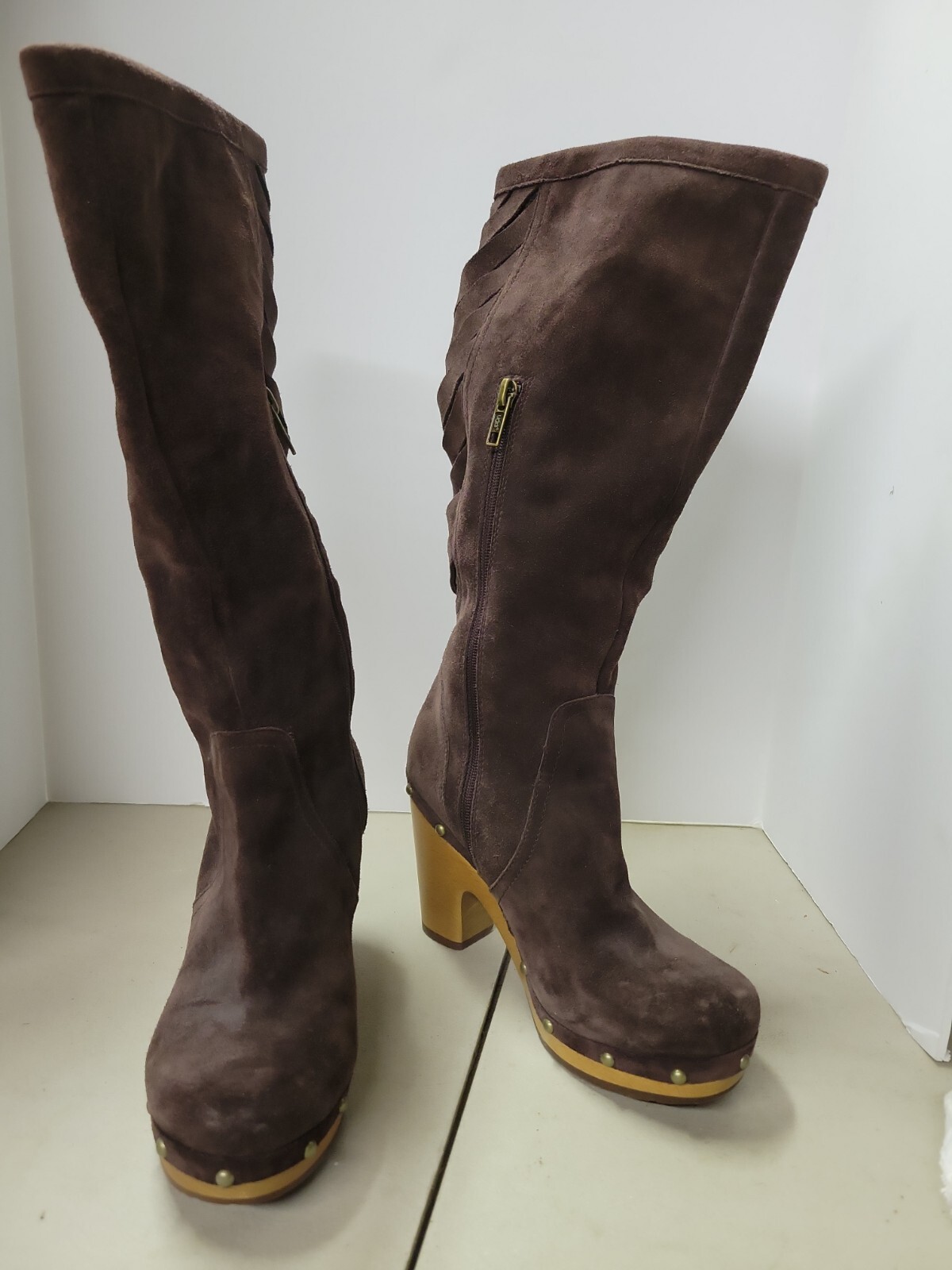 UGGs High Heel Suede Boots | Boots, Womens boots, Womens uggs