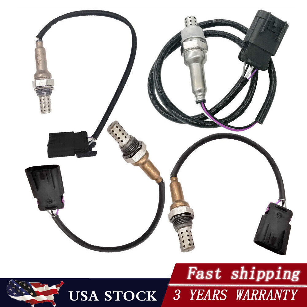 4-Piece Oxygen Sensor Set For 2007-2009 Hyundai Santa Fe 3.3L - Upstream & Downstream O2 Sensors