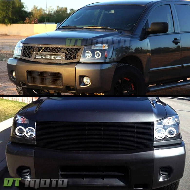 Faros proyectores para carcasa negra Smoke Len 04-2015 Titan 04-07 Armada Halo Foto 3 de 4