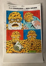  THING FANTASTIC FOUR fun and game 10 art comic original color guide SPLASH 1979