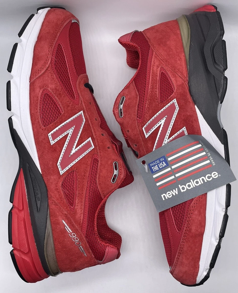 New Balance Mens 990v4 Made In USA Red M990RD4 Size 13 D NWOB 