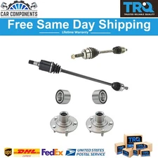 TRQ Front CV Axle Shaft Assembly Wheel Hub Bearing Kit Set 4pc for 06-11 Civic