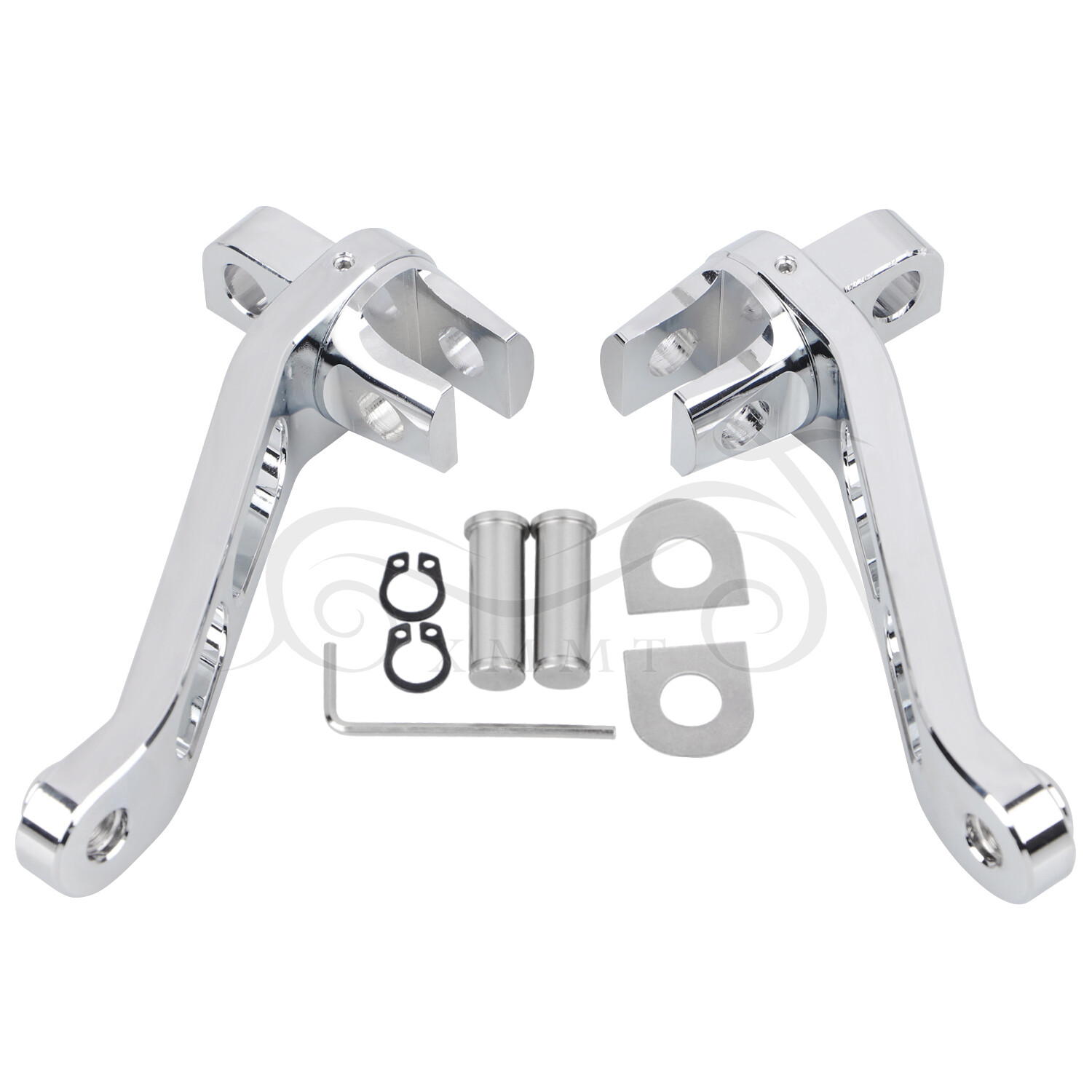 Motor Chrome Foot Peg Heel Rest Bracket For Harley Sportster 883 Dyna Wide Glide eBay