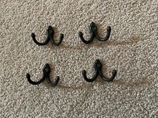 Set Of 4 metal Vintage Hooks 1-3/4  High X 2-1/2  Wide