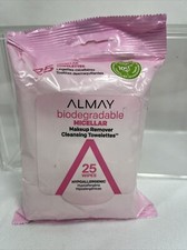 Almay Biodegradable Micellar Makeup Remover Cleansing Towelette 25ea Wipes