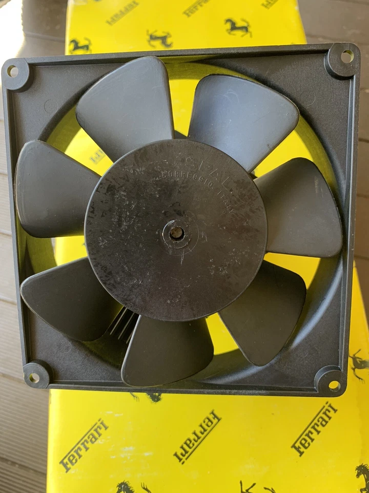 Ventilador refrigerador de óleo Ferrari Testarossa # 131510 genuíno SPAL.   NOVO ITEM NÃO USADO. 1986 - Imagem 4 de 4