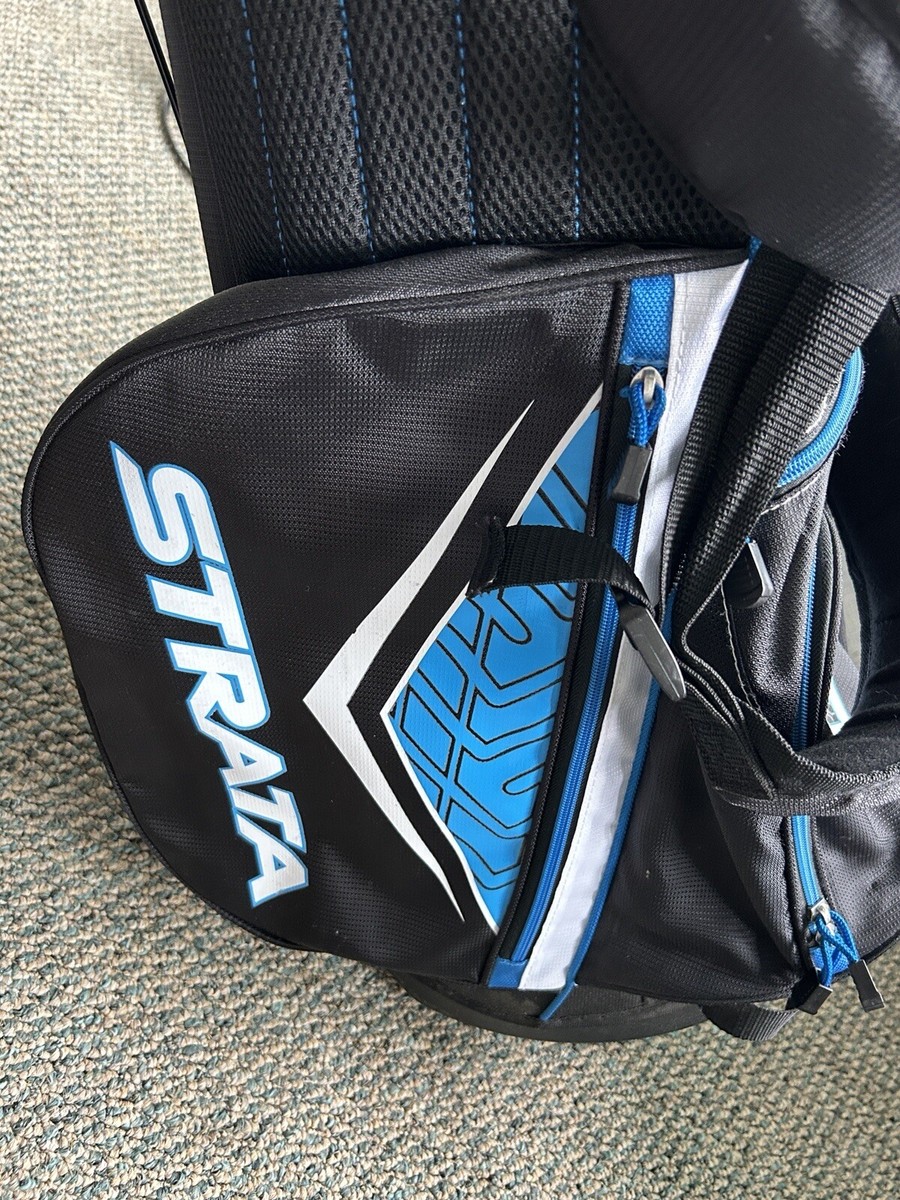 Callaway Strata 超希少オールレザー　キャディーバッグ　ゴルフバッ STRATA Callaway Golf Bag Black/Blue Standing Dual Strap 7