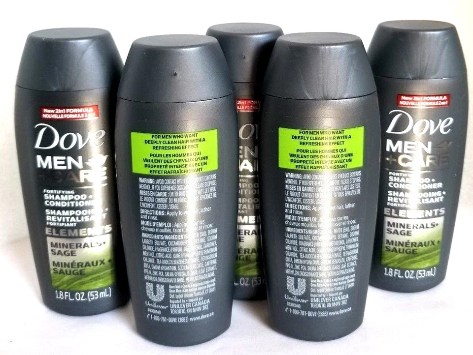 Champú fortificante Dove Men + Care Elements 16 piezas + acondicionador 1,8 oz ea TS Foto 2 de 4