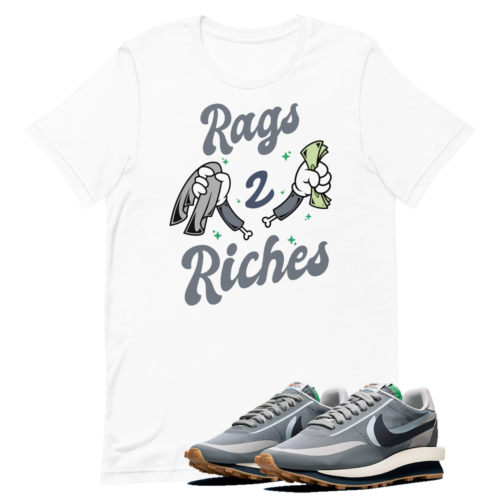 Shirt for Nike LD Waffle Sacai CLOT Kiss of Death 2 Cool Grey White Rags | eBay