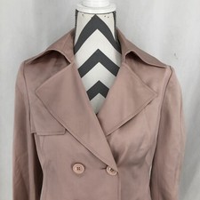 Nine West Double Breasted Pink Wide Collared Jacket Medium