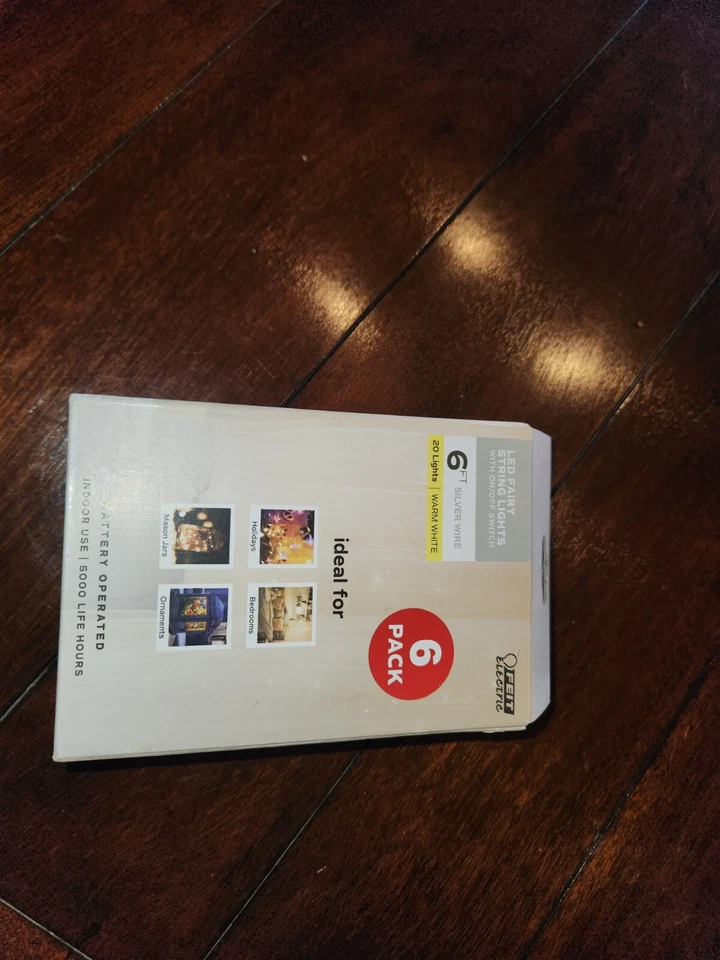 1 Pkg. Feit Electric LED Fairy String Lights 6 Units Per Box 6 Ft. Silver Wire - Image 2 of 2