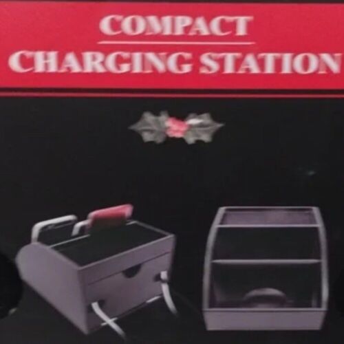Wood CHARGING STATION Valet Organizer Black 4.5 x 6.5 x 8 inches - Picture 2 of 9