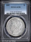 1885-P $1 Morgan Silver Dollar PCGS AU 50