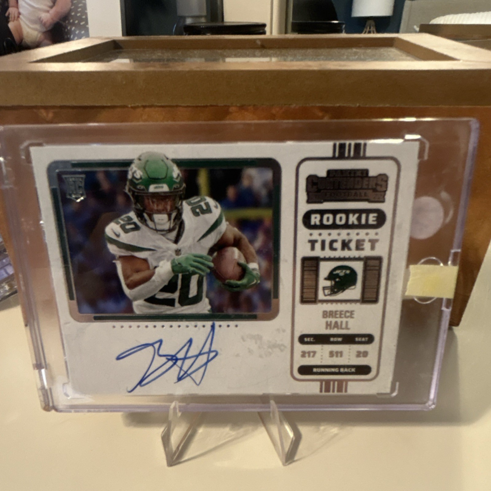Breece Hall 2022 Contenders #105 Rookie Ticket Auto Price Guide