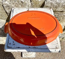 COUSANCES Le Crueset GRATIN OVEN DISH CAST IRON ENAMEL 24cm VOLCANIC ORANGE 