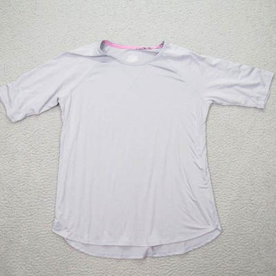 Cuddl Duds Womens L Gray Shirt Top Soft Stretch Sleepwear Smart Comfort