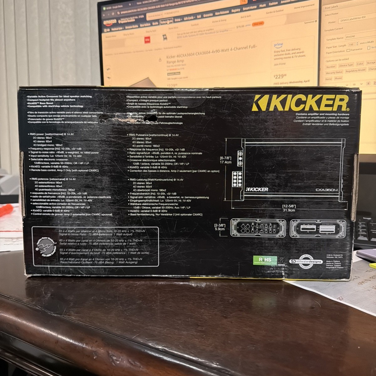 KICKER CXA360.4 4 Channel Amplifier for sale online | eBay