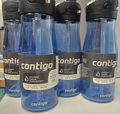 #ad 4 X CONTIGO 32 oz EACH Ashland 2.0 Tritan Water Bottle with Auto Spout Lid $58.00