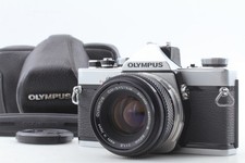  Near MINT Olympus OM-1 Silver 35mm SLR Film Camera 50mm F1.8 Lens From JAPAN