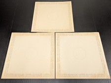 Lot of 3 Vintage Capitol Records 12" Company Inner Sleeves for 33 RPM Jazz Pop