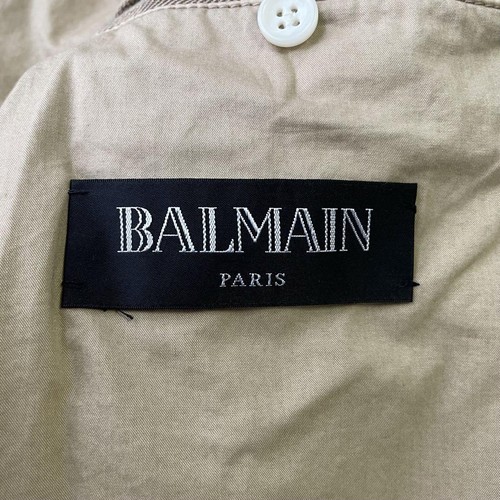 Balmain Camo Damaged Leather Rider Jacket XS Denim Style New - Picture 6 of 16