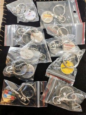 10 verschiedene Einkaufswagen Chips Metall