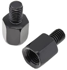 Motorcycle Mirror Mount Adapter Height adjustment Screw 10mm RH to 8mm RH 2Pcs