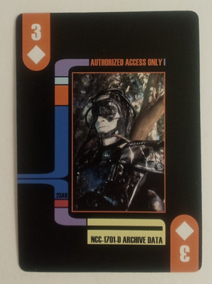 2014 Star Trek The Next Generation Playing Card Borg 3 Diamonds