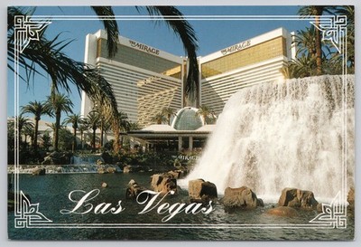 The Mirage Hotel Casino Las Vegas Nevada USA Postcard Waterfall