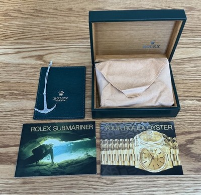 1992 Rolex Submariner 16610 16613 16618 14060 Watch Box Booklet Anchor Set