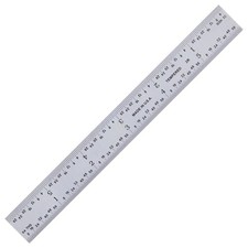 Made in USA Machinist Rule, 6" Rigid Steel Rule, Satin Chrome Finish, Marking...
