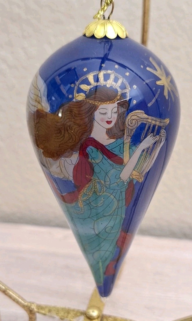 LI BIEN Christmas Ornament 2012 Painted Angel With Box Pier 1