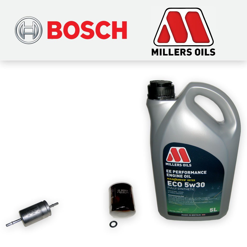 SERVICE KIT for VOLVO S40 (MS) 1.8 16V OIL FUEL FILTER +5w30 ECO OIL (2004-2012)